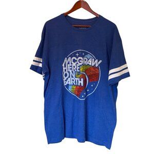 Tim McGraw Blue Short Sleeve T-Shirt Unisex XL Here On Earth Tour Music Band